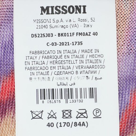 Missoni Multicolor Knit Button Front Shirt S